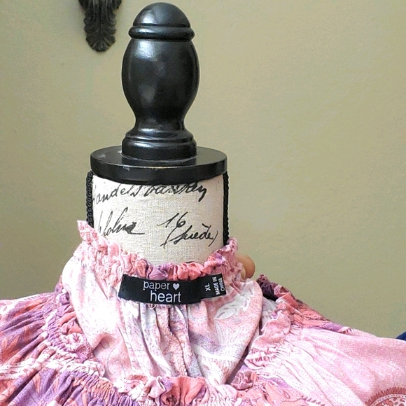 Paper Heart Boho Gypsy Peasant Top Off Shoulder - Picture 4 of 4